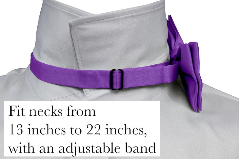 Trilece Bow Ties for Men - Mens Solid Color Formal Pre Tied Bowtie and Pocket Square Sets - Mens Bowties Bow Tie Sets - Image 4